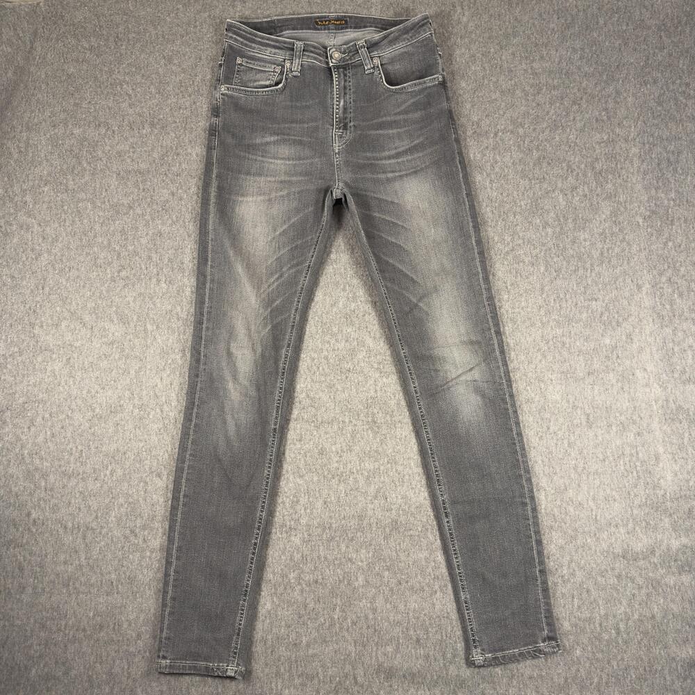 Nudie Jeans Co Jeans Mens 32x32 Black Skinny Organic Cotton Denim Slim Fit